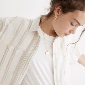 Madewell Linen-Blend Short-Sleeve Safari Shirt: Undyed Edition